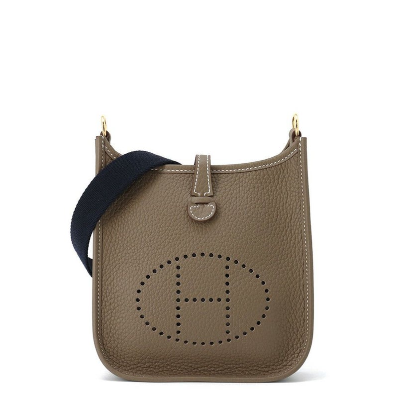 エルメス ショルダーバッグ エブリン アマゾン TPM 111cm エトゥープ/ブルーインディゴ/ゴールド金具 トリヨンクレマンス K刻印