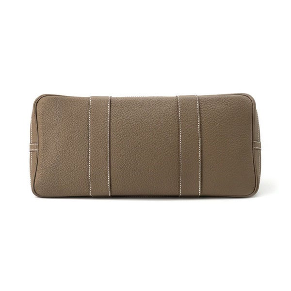 エルメス トートバッグ ガーデンパーティPM スティープル エトゥープ/カドリーベージュ/シルバー金具 カントリー Q刻印