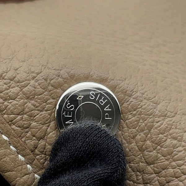 エルメス トートバッグ ガーデンパーティPM スティープル エトゥープ/カドリーベージュ/シルバー金具 カントリー Q刻印