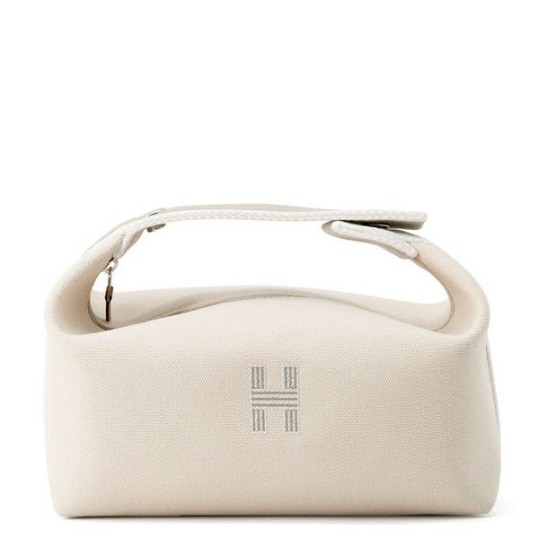 エルメス ポーチ ブリッド・ア・ブラックPM ベージュ/シルバー金具 キャンバス HERMES バッグ 小物入れ