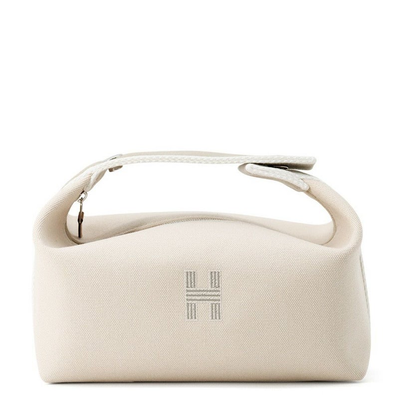 エルメス ポーチ ブリッド・ア・ブラックPM ベージュ/シルバー金具 キャンバス HERMES バッグ 小物入れ