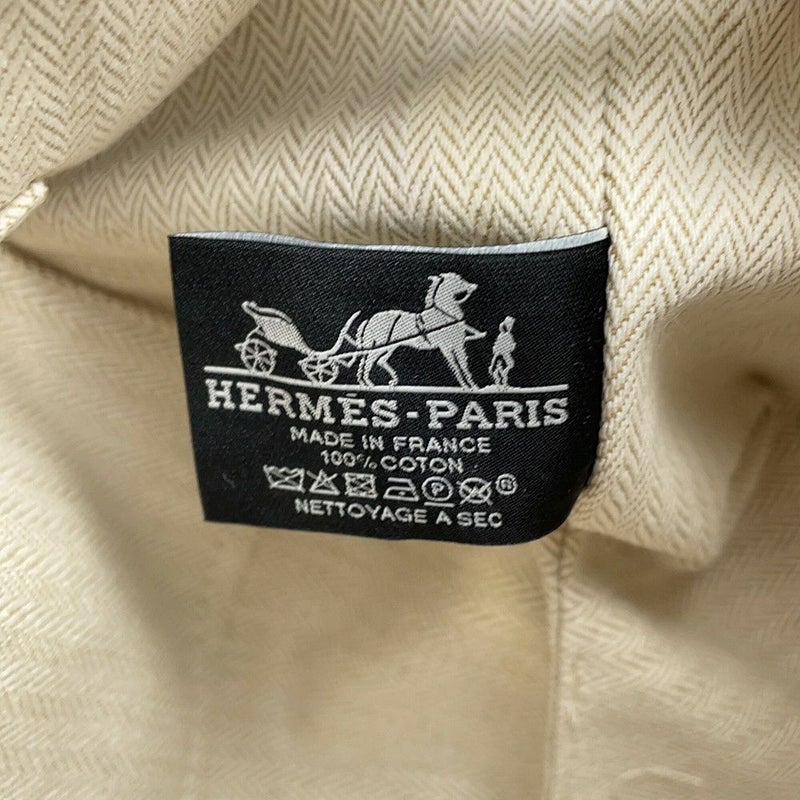 エルメス ポーチ ブリッド・ア・ブラックPM ベージュ/シルバー金具 キャンバス HERMES バッグ 小物入れ