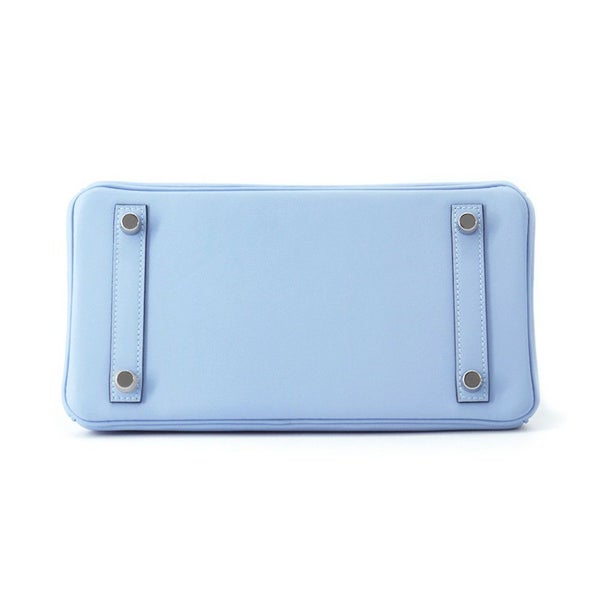 エルメス バーキン25 セレステ/シルバー金具 スイフト W刻印 HERMES Birkin ハンドバッグ