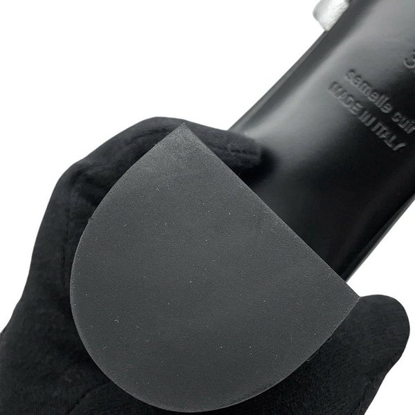 エルメス サンダル アジャッチオ レザー レディースサイズ38 HERMES 靴 黒