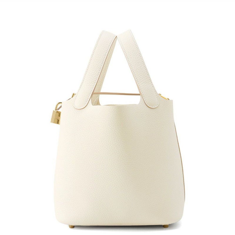 エルメス ハンドバッグ ピコタンロックPM クレ/ゴールド金具 トリヨンクレマンス K刻印 HERMES トートバッグ