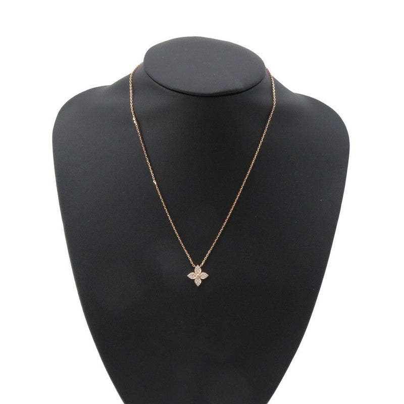 ルイヴィトン ネックレス ペンダント スター ブロッサム ダイヤモンド 24P 計約0.20ct K18PG Q93710 LOUIS VUITTON
