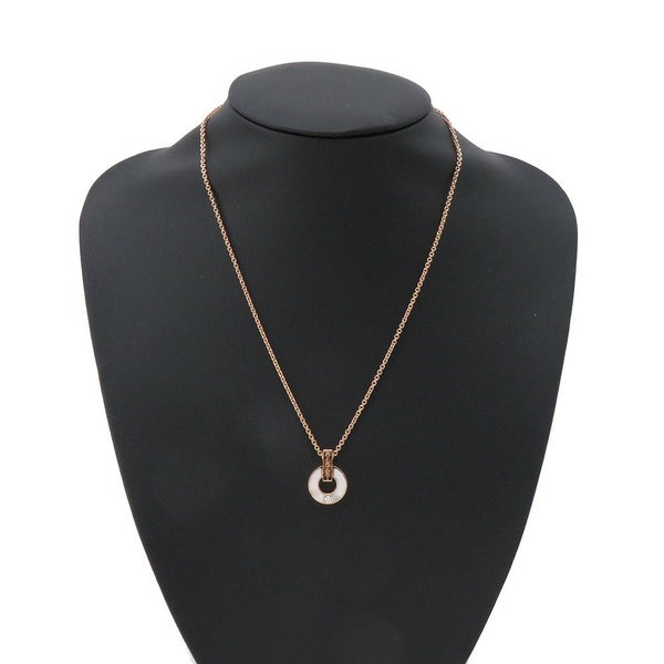 ブルガリ ネックレス ブルガリ・ブルガリ オープンワーク マザーオブパール ダイヤモンド 0.06ct K18PG 357546 BVLGARI
