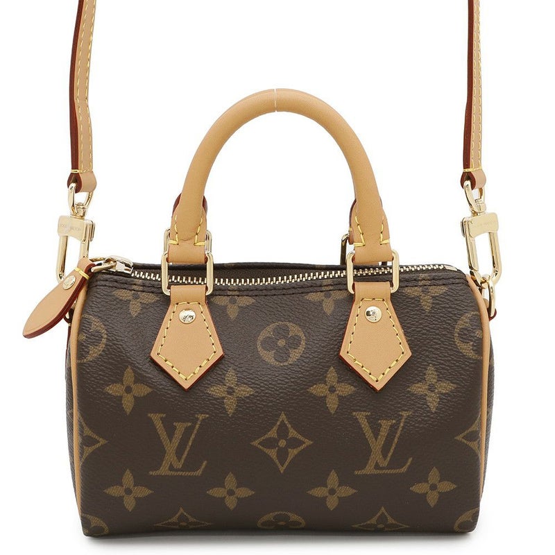 ルイヴィトン ハンドバッグ モノグラム ナノ・スピーディ M81085 LOUIS VUITTON 2wayショルダーバッグ
