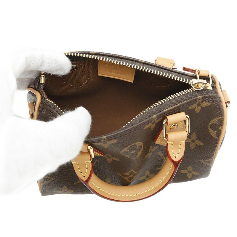 ルイヴィトン ハンドバッグ モノグラム ナノ・スピーディ M81085 LOUIS VUITTON 2wayショルダーバッグ