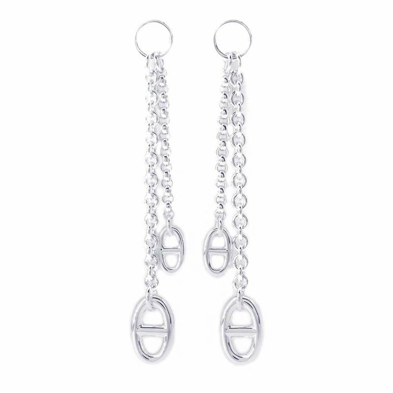 エルメス ピアス ニューファランドール シェーヌダンクルモチーフ SV925シルバー Farandole HERMES ジュエリー