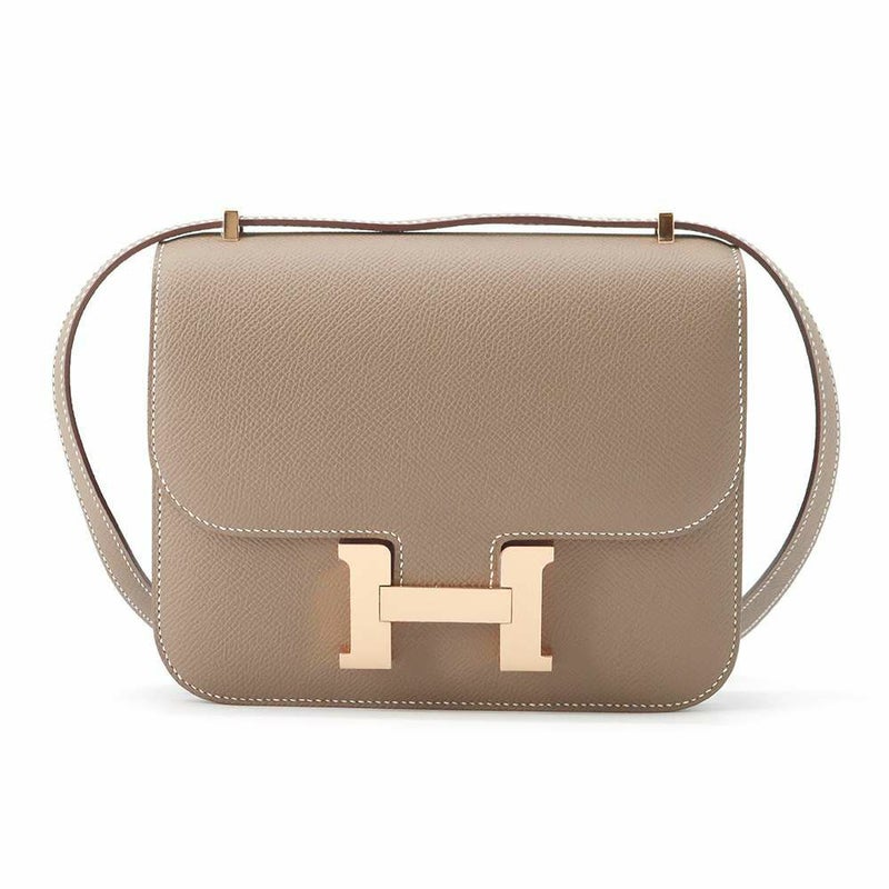 エルメス ミニ コンスタンス3 ミロワール エトゥープ/ピンクゴールド金具 ヴォーエプソン B刻印