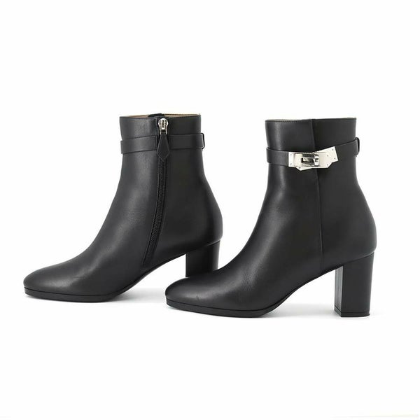 エルメス ブーツ サンジェルマン カーフレザー レディースサイズ36 1/2 HERMES 靴 黒