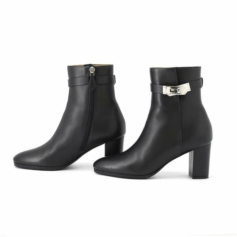 エルメス ブーツ サンジェルマン カーフレザー レディースサイズ36 1/2 HERMES 靴 黒