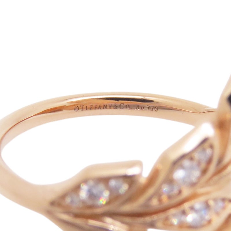 ティファニー リング ビクトリア ヴァイン バイパス ダイヤモンド 計0.41ct K18PG サイズ約9号 Tiffany&Co. 指輪