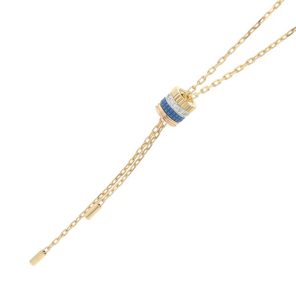 ブシュロン ネックレス キャトル ブルー タイネックレス スモール ダイヤ 12P 計0.18ct K18YG/K18WG/K18PG/セラミック