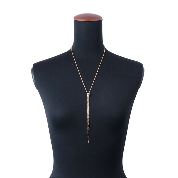 ブシュロン ネックレス キャトル ブルー タイネックレス スモール ダイヤ 12P 計0.18ct K18YG/K18WG/K18PG/セラミック
