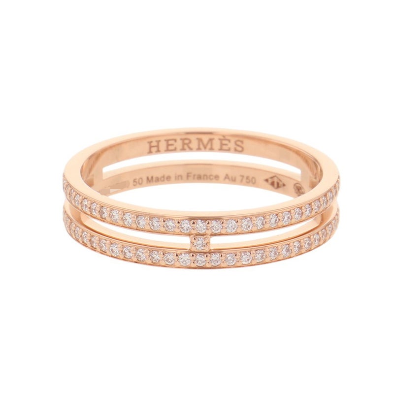 エルメス リング アリアンヌ PM ウェディングリング ダイヤ 111P 計0.29ct K18PGピンクゴールド サイズ50 HERMES 指輪