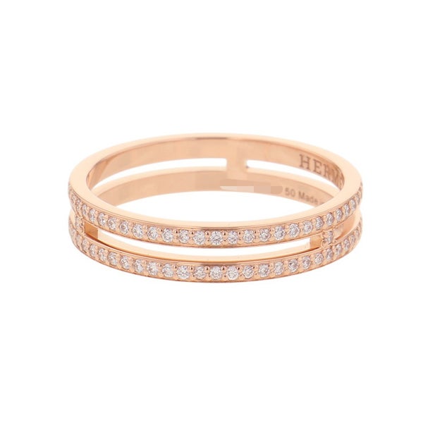 エルメス リング アリアンヌ PM ウェディングリング ダイヤ 111P 計0.29ct K18PGピンクゴールド サイズ50 HERMES 指輪