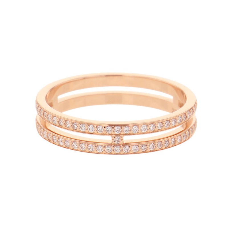 エルメス リング アリアンヌ PM ウェディングリング ダイヤ 111P 計0.29ct K18PGピンクゴールド サイズ50 HERMES 指輪