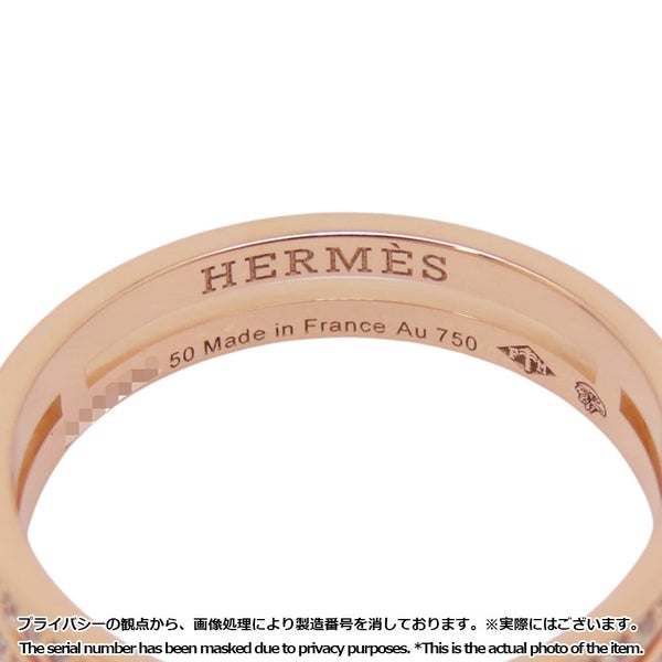 エルメス リング アリアンヌ PM ウェディングリング ダイヤ 111P 計0.29ct K18PGピンクゴールド サイズ50 HERMES 指輪