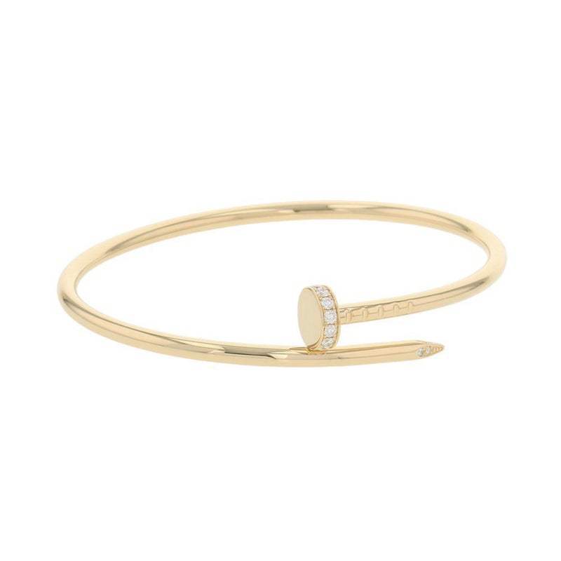 カルティエ ブレスレット ジュスト アン クル SM スモールモデル ダイヤ 20P 計0.18ct K18YG サイズ15 B6066115