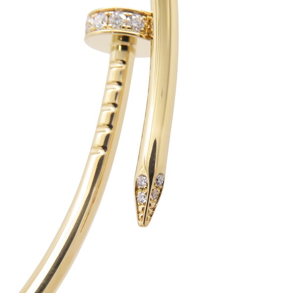 カルティエ ブレスレット ジュスト アン クル SM スモールモデル ダイヤ 20P 計0.18ct K18YG サイズ15 B6066115