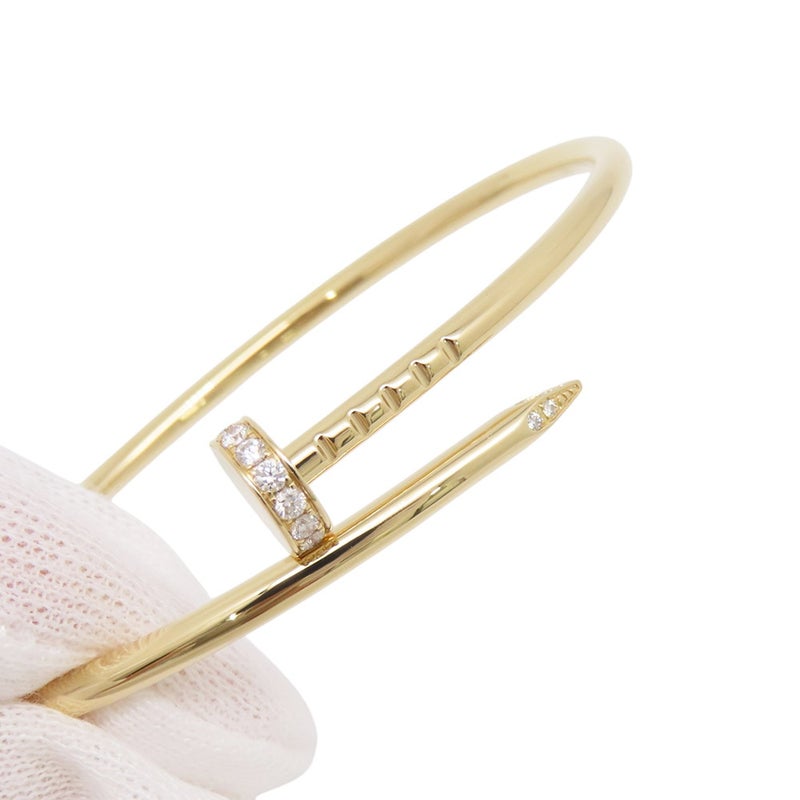 カルティエ ブレスレット ジュスト アン クル SM スモールモデル ダイヤ 20P 計0.18ct K18YG サイズ15 B6066115