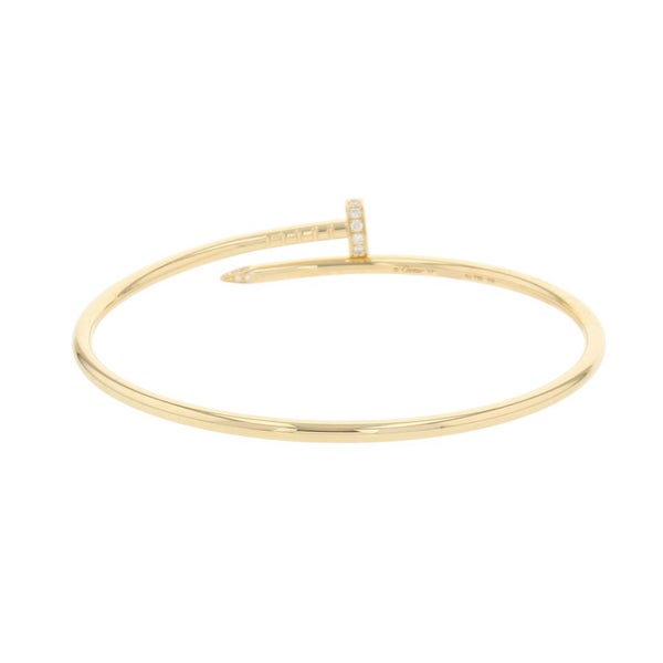 カルティエ ブレスレット ジュスト アン クル SM スモールモデル ダイヤ 20P 計0.18ct K18YG サイズ17 B6066117