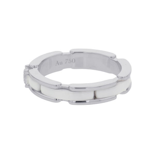 シャネル リング ウルトラ コレクション ダイヤモンド 1P K18WG/ホワイトセラミック サイズ53 J3094 CHANEL