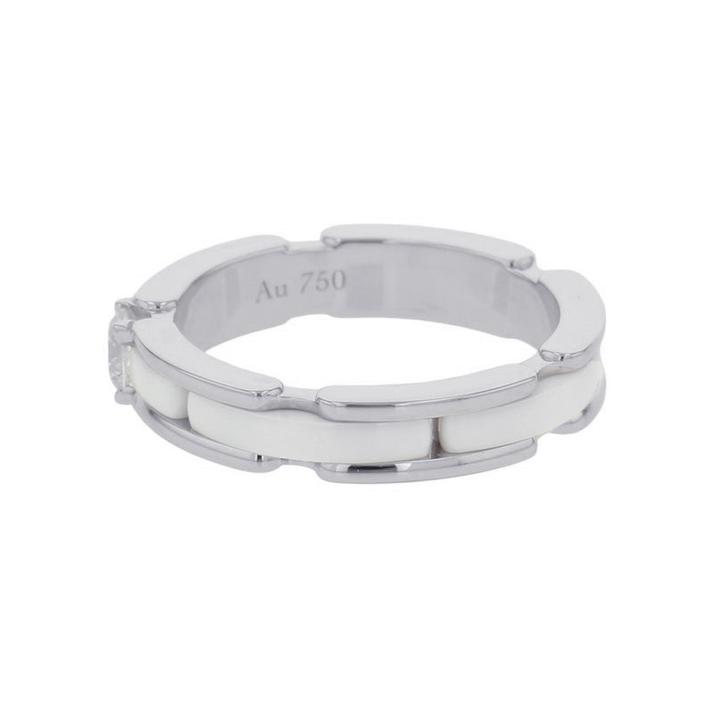 シャネル リング ウルトラ コレクション ダイヤモンド 1P K18WG/ホワイトセラミック サイズ53 J3094 CHANEL
