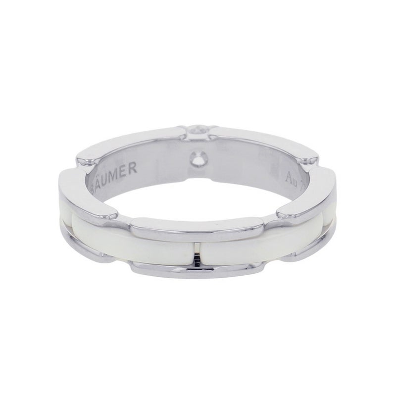 シャネル リング ウルトラ コレクション ダイヤモンド 1P K18WG/ホワイトセラミック サイズ53 J3094 CHANEL