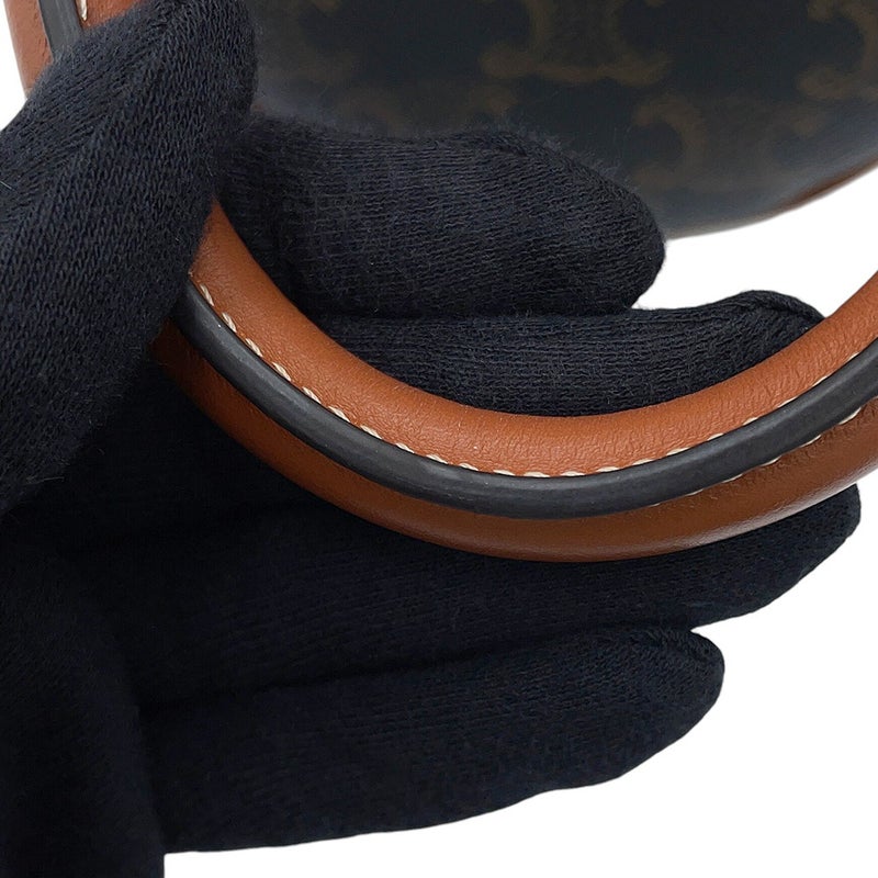 セリーヌ ハンドバッグ トリオンフ ハート PVC/レザー 198222 CELINE 2wayショルダーバッグ ブラウン