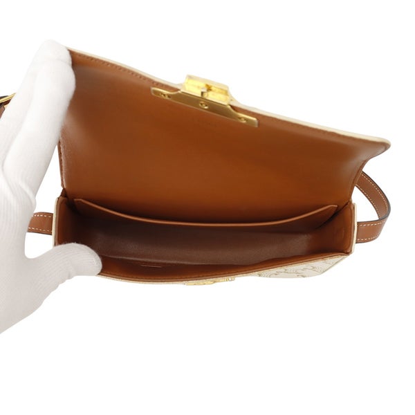 セリーヌ ショルダーバッグ トリオンフ クロード PVC カーフスキン 194142CUZ.01BC CELINE 白