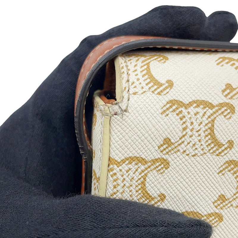 セリーヌ ショルダーバッグ トリオンフ クロード PVC カーフスキン 194142CUZ.01BC CELINE 白