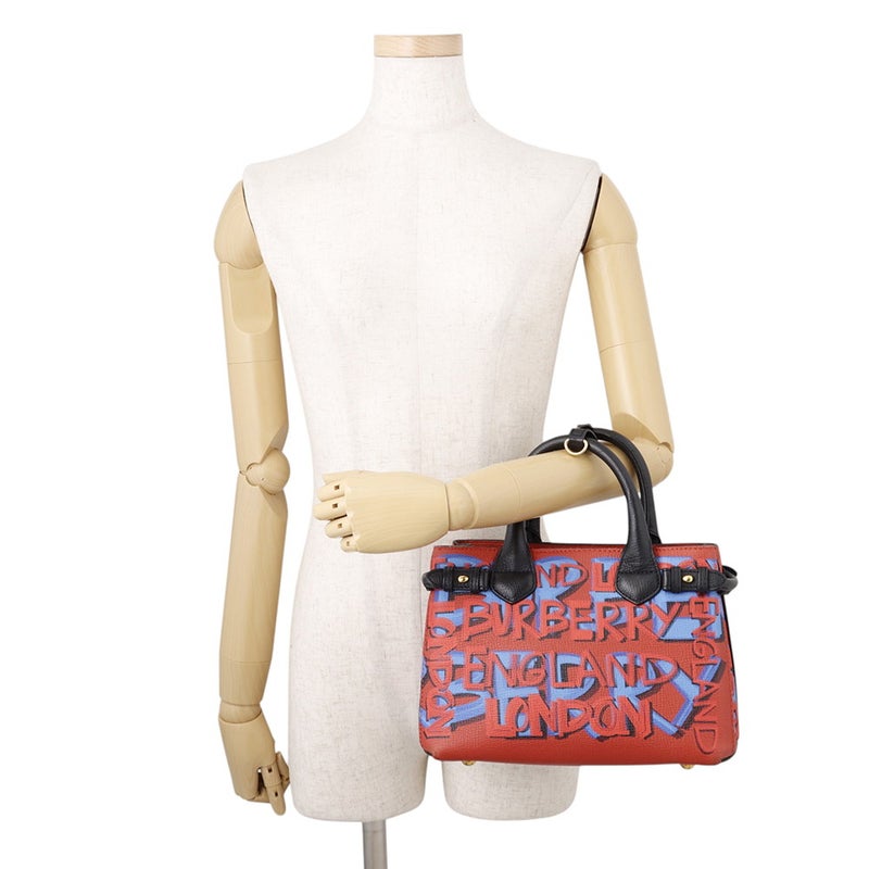 バーバリー ハンドバッグ グラフィティ レザー BURBERRY 2wayショルダーバッグ