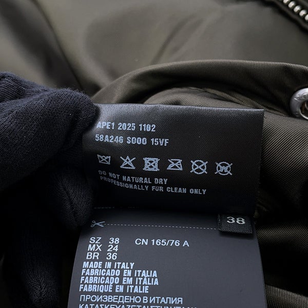 プラダ ジャケット リバーシブル シープスキンファー ナイロン スペシャルオーダー レディースサイズ38 PRADA アウター