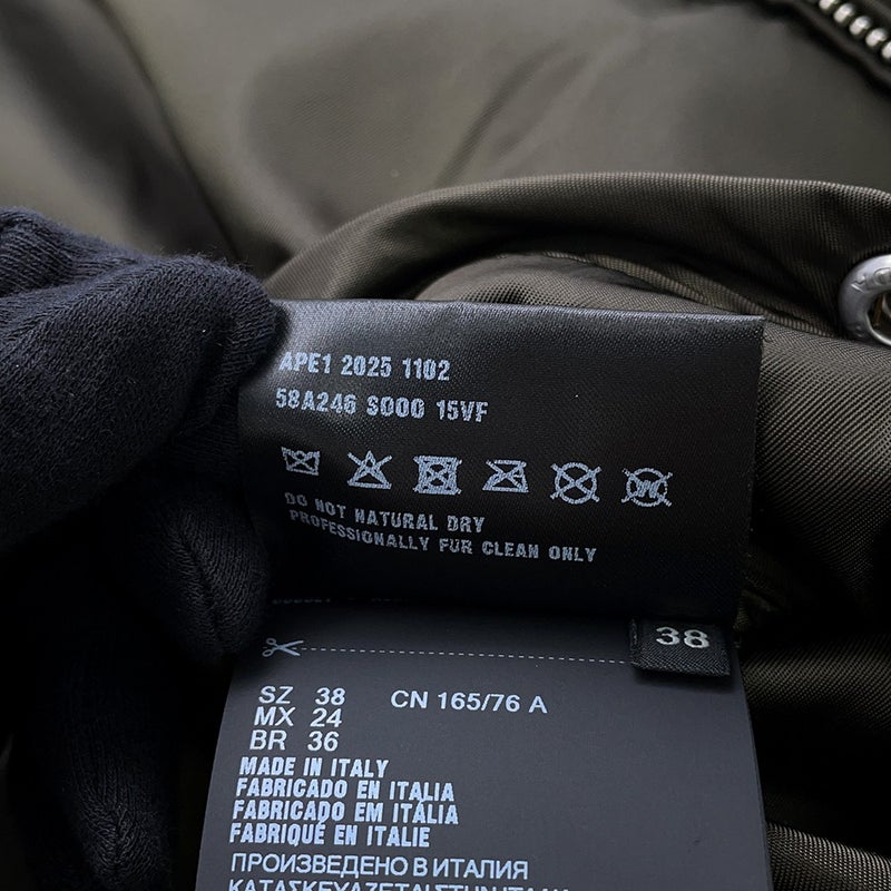 プラダ ジャケット リバーシブル シープスキンファー ナイロン スペシャルオーダー レディースサイズ38 PRADA アウター