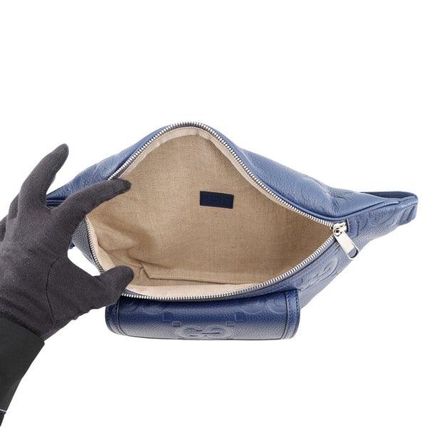 グッチ ボディバッグ ジャンボGG エンボス ウエストバッグ レザー 645093 GUCCI ベルトバッグ アウトレット品