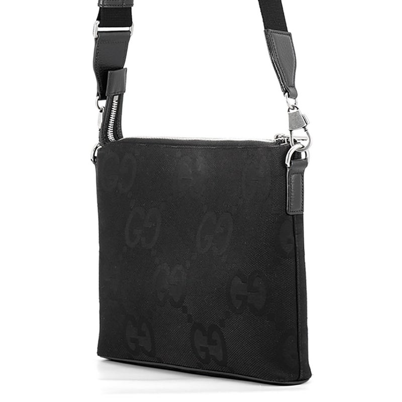 グッチ ショルダーバッグ ジャンボGG メッセンジャーバッグ キャンバス 739668 GUCCI 黒 2wayクラッチ