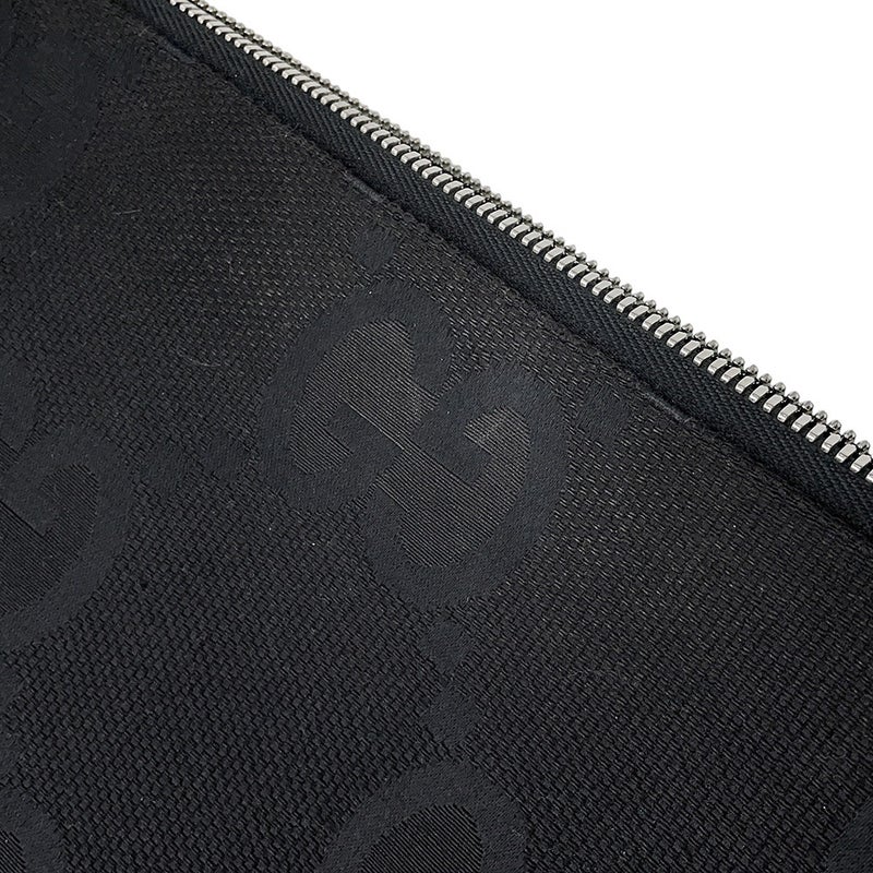 グッチ ショルダーバッグ ジャンボGG メッセンジャーバッグ キャンバス 739668 GUCCI 黒 2wayクラッチ