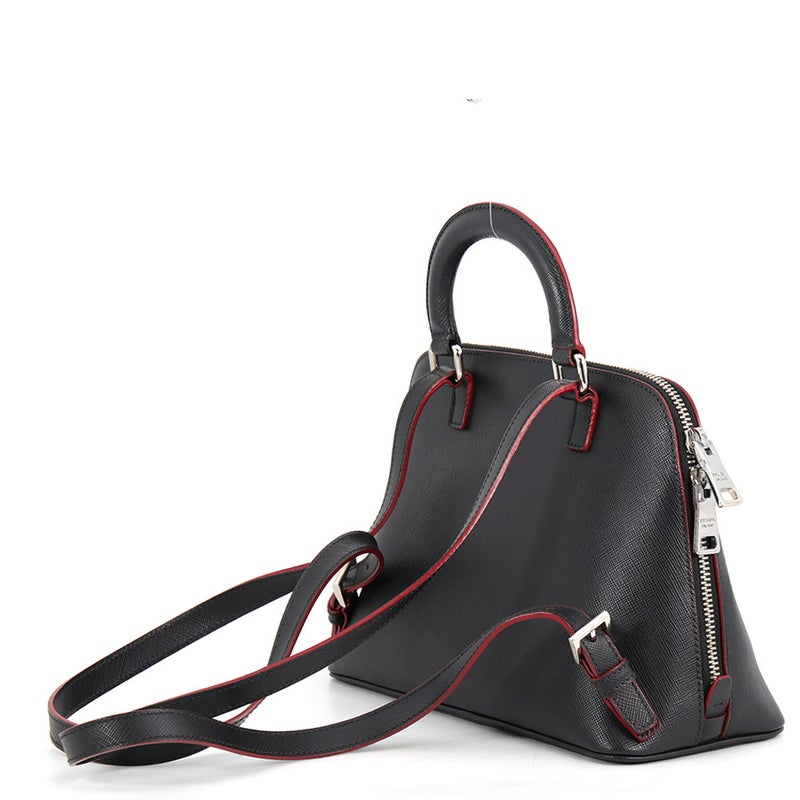 プラダ リュック トライアングルロゴ バックパック サフィアーノレザー 1BZ003 PRADA 2way 黒