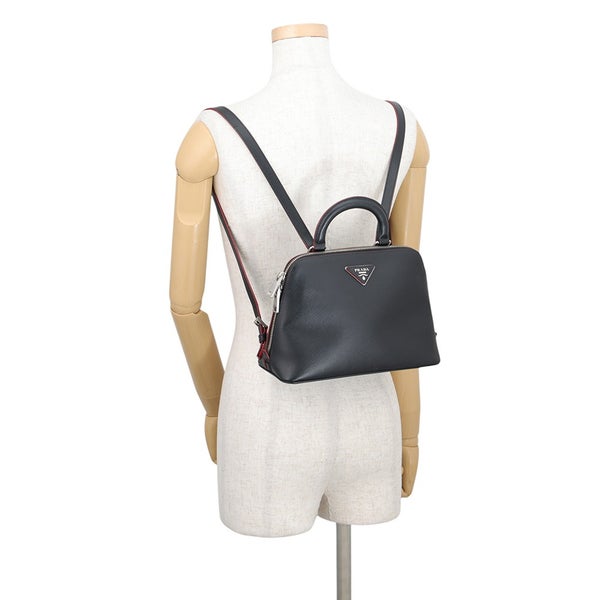 プラダ リュック トライアングルロゴ バックパック サフィアーノレザー 1BZ003 PRADA 2way 黒