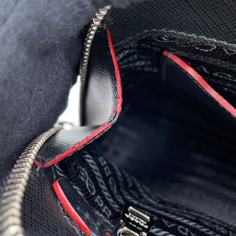 プラダ リュック トライアングルロゴ バックパック サフィアーノレザー 1BZ003 PRADA 2way 黒