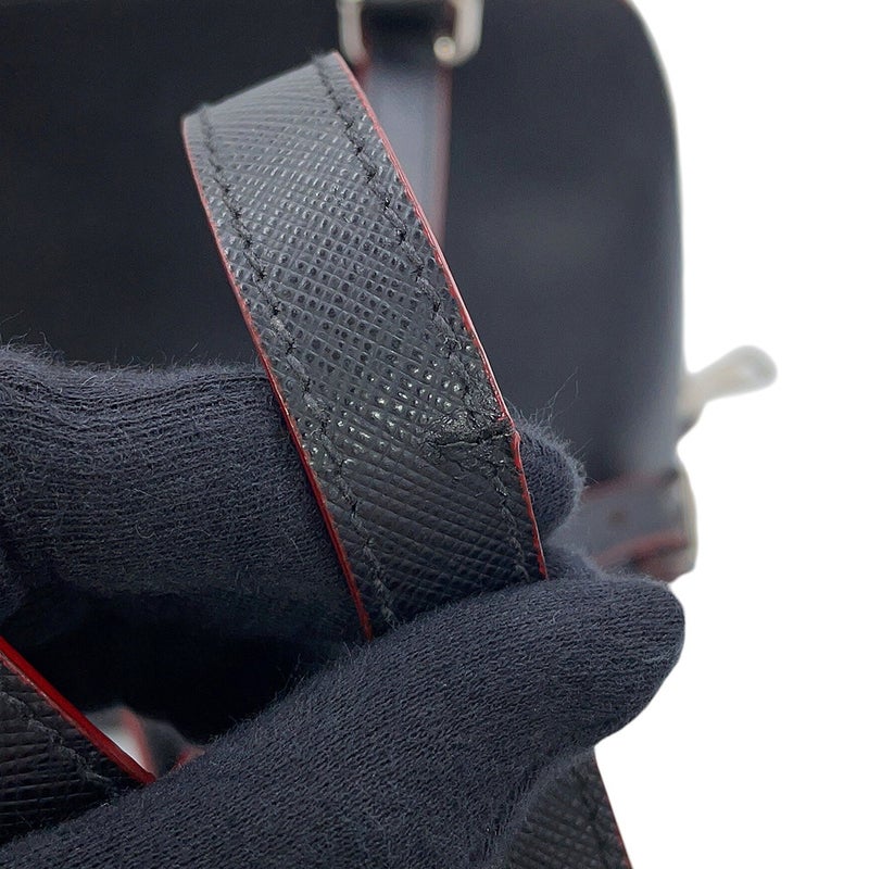 プラダ リュック トライアングルロゴ バックパック サフィアーノレザー 1BZ003 PRADA 2way 黒