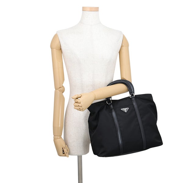 プラダ トートバッグ トライアングルロゴ ナイロン レザー B2879N PRADA 2way 黒