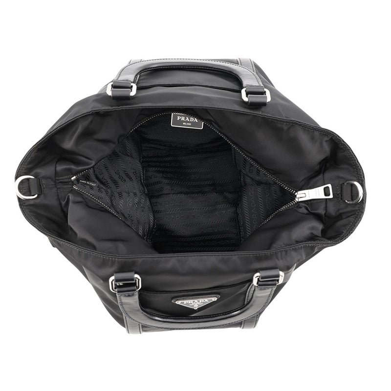 プラダ トートバッグ トライアングルロゴ ナイロン レザー B2879N PRADA 2way 黒