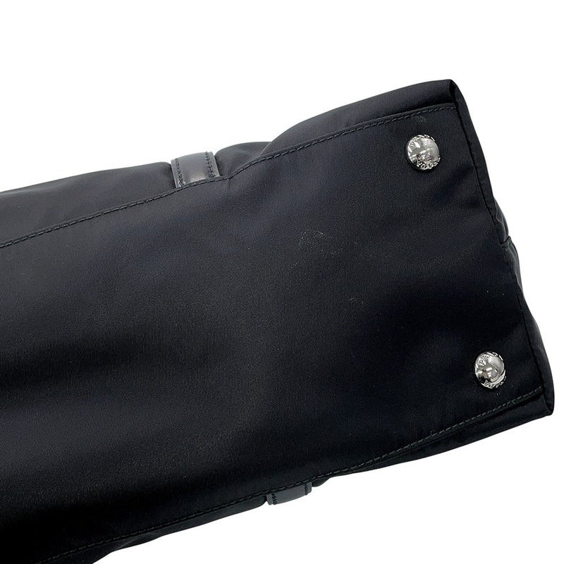 プラダ トートバッグ トライアングルロゴ ナイロン レザー B2879N PRADA 2way 黒