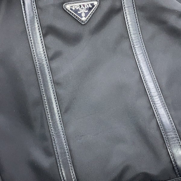 プラダ トートバッグ トライアングルロゴ ナイロン レザー B2879N PRADA 2way 黒