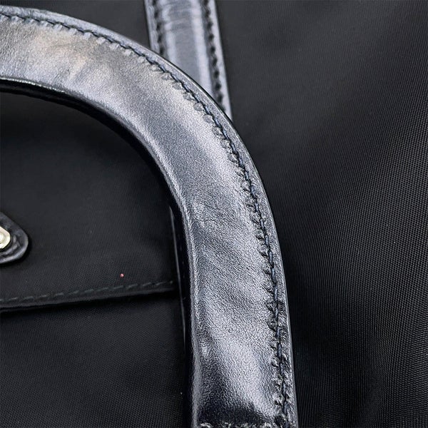 プラダ トートバッグ トライアングルロゴ ナイロン レザー B2879N PRADA 2way 黒