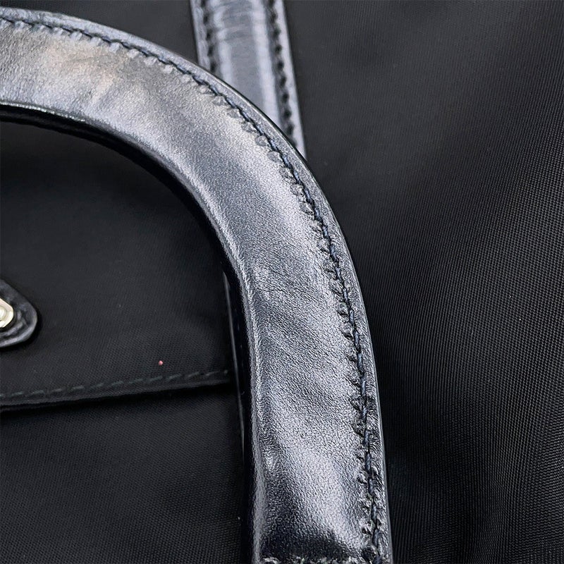 プラダ トートバッグ トライアングルロゴ ナイロン レザー B2879N PRADA 2way 黒